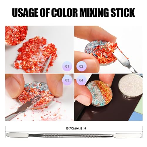 4-Layer Magnetic Book-Shaped Palette with Spatula & Metal Stickers