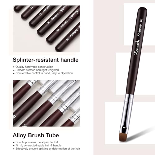 Kolinsky Sable Nail Brush French Tip & Clean-Up #8