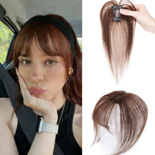 Benehair Clip-In 3D Air Bangs - Natural Dark Brown Human Hair