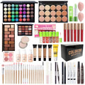Makeup Set for Teens, All in One Makeup Kit for Women Full Kit with Eyeshadow Palettes Face Concealer Foundation Lip Stain Blush Eyebrow Pen Makeup Brushes, Beginner Friendly Make Up Sets (CK02)