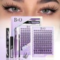 B&Qaugen Lash Clusters Kit - 108pc Wispy Natural Eyelash Extensions