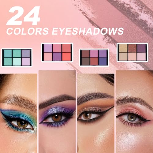 Makeup Kit for Teen Girls - 24 Color Eyeshadow Palette & Brushes