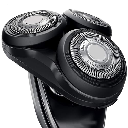 SH50/52 Replacement Heads Compatible with Philips Series 5000 Electric Shavers, SH50 Blades Heads Compatible with Norelco Series 5000 Razors PT8xx, PT7xx, AT8xx, AT7xx, 6 Pack with Brush