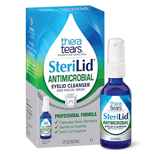TheraTears Omega 3 Supplement, 1200mg, 90 ct (Pack of 1) & SteriLid Eyelid Cleanser and Face Wash, for Irritated Eyes, 2 fl oz Spray