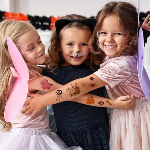 Halloween Temporary Tattoos 116PCS Pre-Cut Easy Peel Party Favors