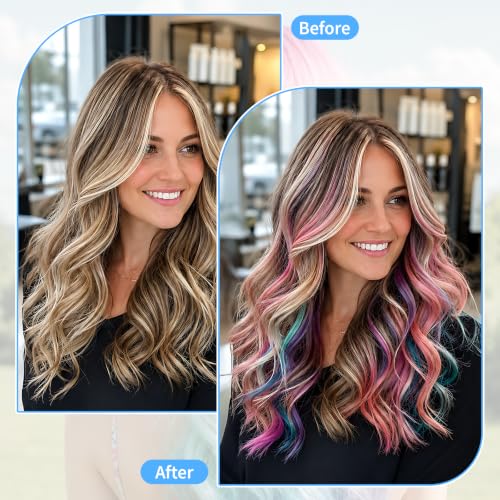 12PCS Hair Highlighting Kit with Bleach Cap & Coloring Tools