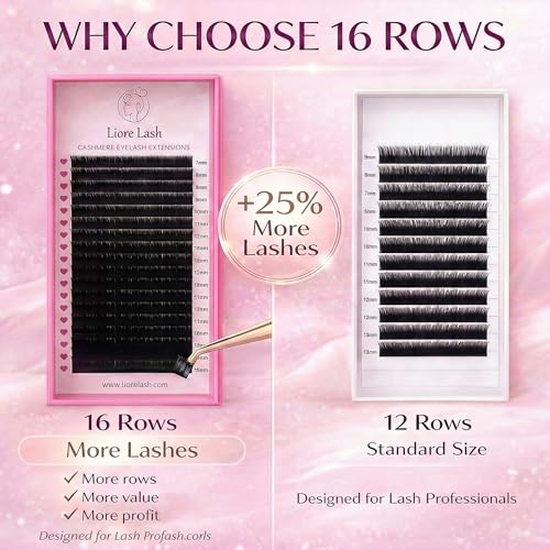Cashmere Eyelash Extensions ? Classic, Easy Fan & Pro Bulk Lash Trays, Matte Black Individual Lashes