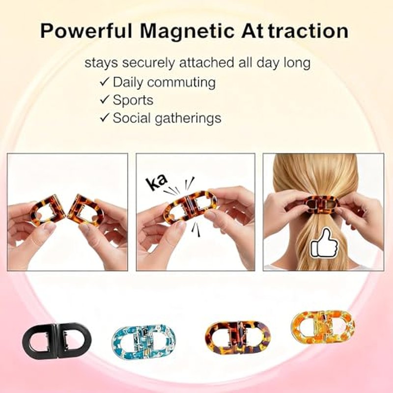 Magnetic Hair Clips - Strong Hold, No-Crease Design