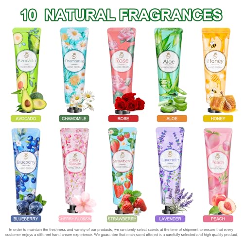 80 Pack Hand Cream Gift Set - Travel Size Moisturizing Lotion
