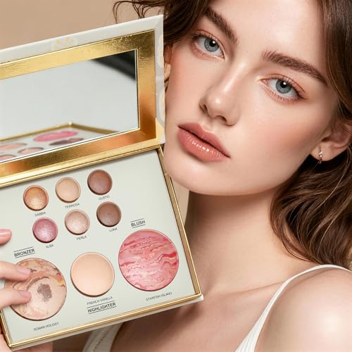 All-in-One Baked Makeup Palette – 6 Eyeshadows, Blush, Bronzer & Highlighter