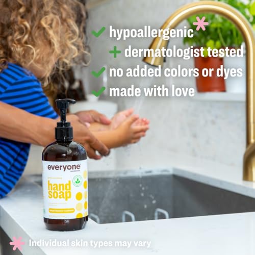 Everyone Liquid Hand Soap Meyer Lemon & Mandarin 12.75 oz 3-Pack - Eco-Friendly, Hypoallergenic