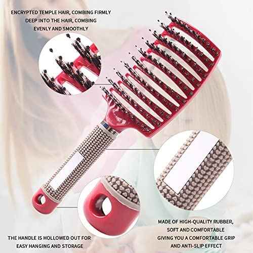 Magical Ultra Detangling Brush for Wet or Dry Hair, Detangler Brush, Fast Drying Styling Massage Hairbrush for Men, Women and Kids (New Gold)