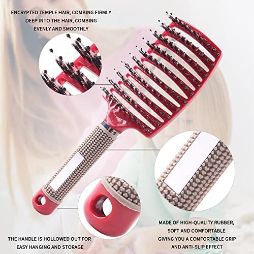 Voremy Magical Brush Detangler, Detangling Brush, Vormey Ultra Detangler Brush, For Wet Or Dry Detangling Hair Brush For Men, Women And Kids, Fast Drying Styling Massage Hairbrush (Light Pink+Green)