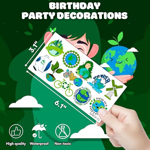 101 PCS Earth Day Temporary Tattoos - Eco Friendly Party Favors