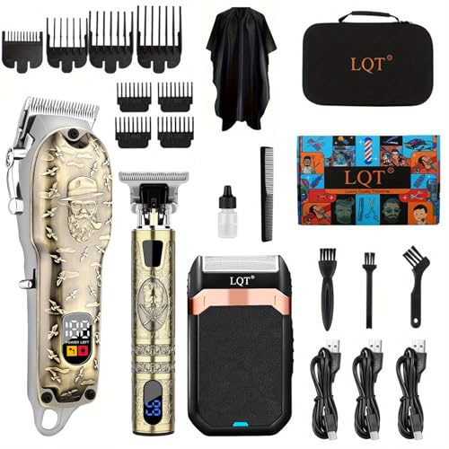 Professional Hair Clipper Set for Men with LED Display
