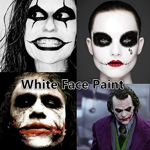 Black & White Face Body Paint for Halloween Makeup