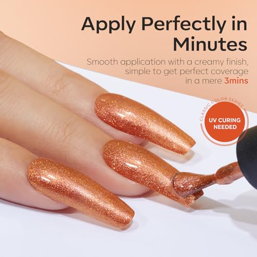 Modelones Fall Glitter Nude Gel Nail Polish Set 6 Colors A-1