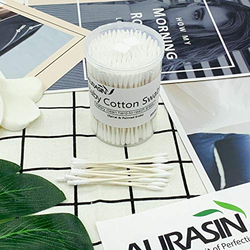 Baby Cotton Swabs 200pcs - Soft Paper Stick Buds Safe for Ear & Nose