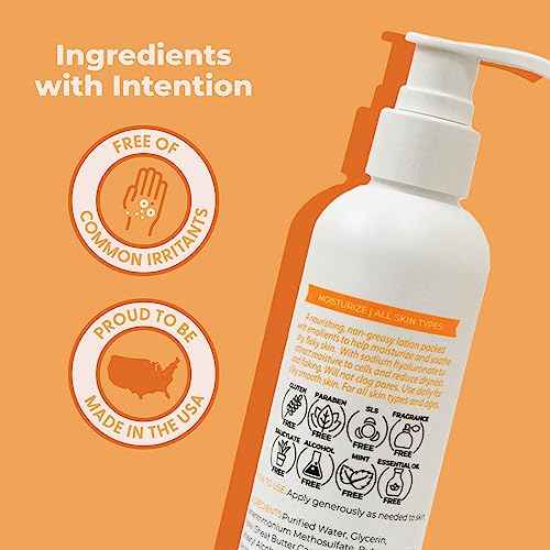 Cleure Body Lotion for Sensitive Skin - Daily Moisturizer with Shea Butter & Vitamin E - Fragrance Free, Gluten Free, Paraben Free (8 oz, Pack of 2)