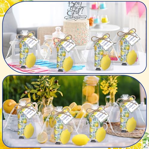 25-Piece Lemon Baby Shower Favors Set with Soap, Cream & Gift Bags
