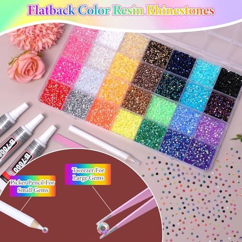 32000Pcs Rhinestones Bedazzling Kit with Tools & 3mm Gems