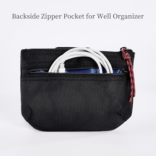 Rough Enough Small Tech Organizer Travel Case for Electronics & Cords - Cable Storage Bag Black