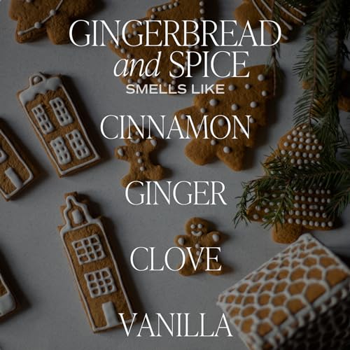 Sweet Water Decor Gingerbread and Spice Candle | Orange, Lemon, and Ginger Candles Scented Soy Candles for Home | Christmas Candle 9oz Clear Jar, 40 Hour Burn Time, Made in the USA