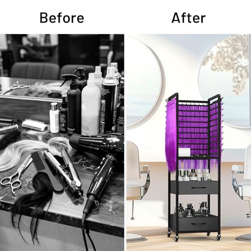 Yumkfoi 300 Peg Braiding Rack with Drawers & 16 Accessories