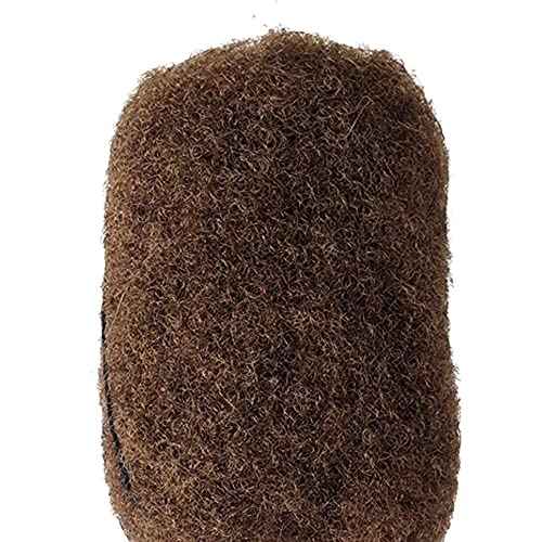 YONNA Tight Afro Kinky Bulk For DreadLocks,Twist Braids Human Hair Medium Ash Brown #8 8Inch