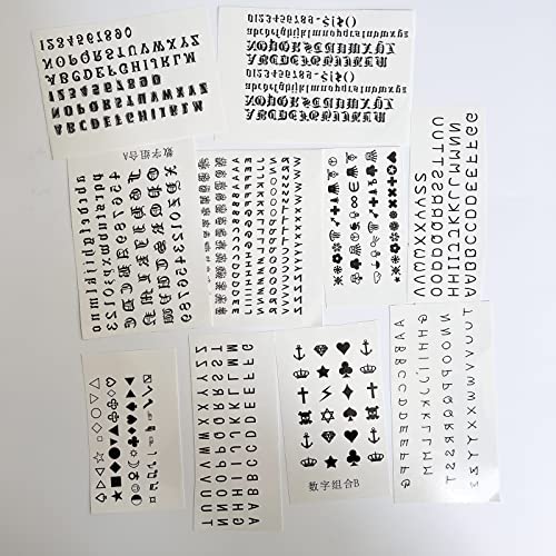 30 Sheet Temporary Alphabet Tattoo Stickers Letter Name