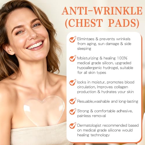 Silicone Chest Wrinkle Pads - Reusable Anti-Wrinkle Patches