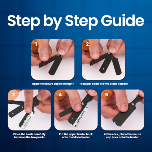 Utopia Care Professional Straight Razor for Men with 100 Blades