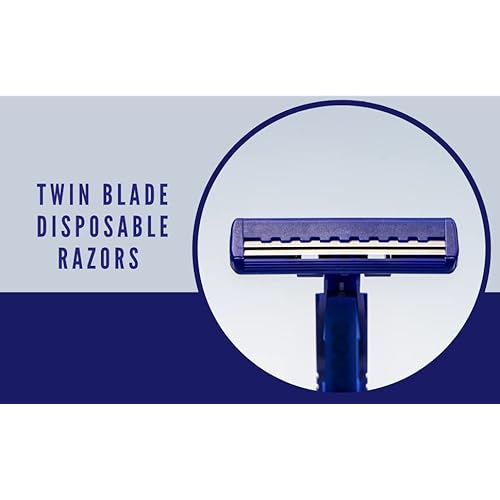 Dorco Fresh Twin Blade Disposable Razors for Men (240 Counts), Smooth & Comfortable Shave, Shaving Razors for Men, Non-Slip Handle, Ideal for Sensitive Skin & Travel (Pack of 2)