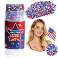Patriotic Glitter Stick – Waterproof Red White Blue Shimmer