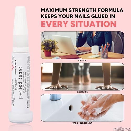 Strong Nail Glue for Press On Nails - 2 Pack, Fast Drying Adhesive