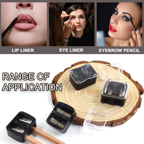BokWin Dual Hole Cosmetic Pencil Sharpener 5-Pack for Eyeliner & Lip Liner