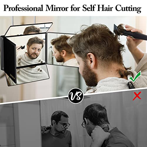 5-Way Mirror with LED Light | 360° Barber & Makeup Mirror