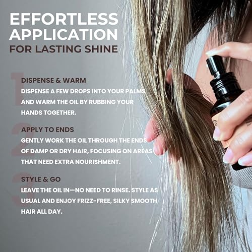 Pure Moroccan Argan Oil for Silky, Frizz-Free Hair - 1.69 Oz