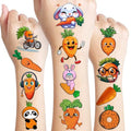 117 PCS Carrot Temporary Tattoos for Kids - Party Favors