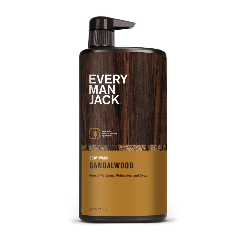 Every Man Jack Body Wash, Sandalwood 33.8-ounce Moisturizing