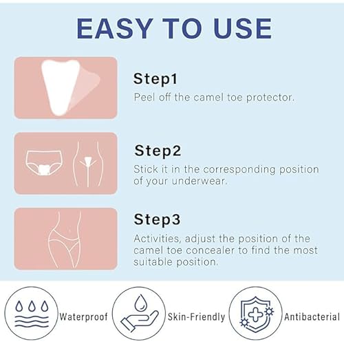 4 Packs C-amel Toe Concealer for Women,Silicone Anti C-amel Toe Guard,Reusable Invisible Self-Adhesive Silicone C-amel Toe Pads for Women,C-amel Toe Cover for Leggings Swimsuits All