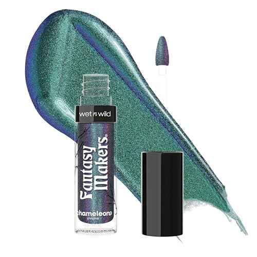 wet n wild Halloween Fantasy Makers Chameleon Chrome Lip Foil, Intense Multi-Chrome Pigment, Mesmerizing Blendable Color Shift Foil Finish, Cruelty-Free - Serpent's Spell