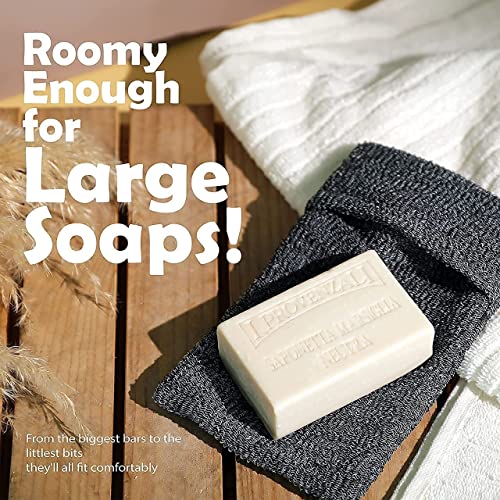 myHomeBody Exfoliating Soap Pocket, Graphite Gray (2-Pack with Pads)