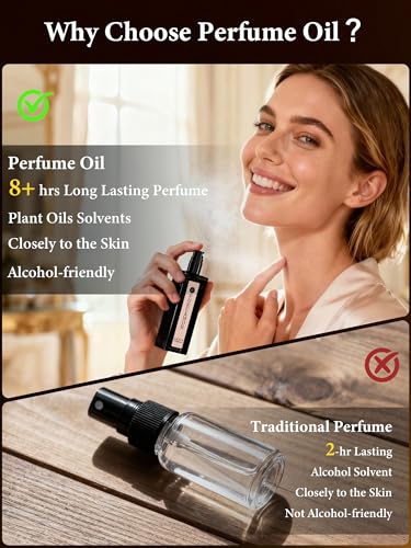 PUREAMOR Amber Vanilla Perfume for Women - Long Lasting Travel Size Eau de Parfum
