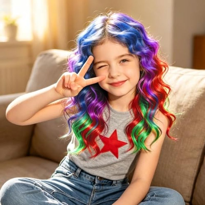10-Color Temporary Hair Wax for Kids – Washable Hair Chalk