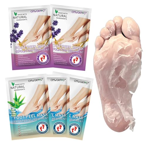 5 Pack Foot Peeling Mask for Soft, Exfoliated Feet - Lavender & Aloe