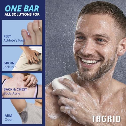 TAGRID Tea Tree Soap with Oatmeal: Nourishing & Long-lasting Body Soap for Athletes & Daily Use ? Perfect for Post-Workout Refreshment, Skin Hydration, Gentle Care, and Antifungal Protection.