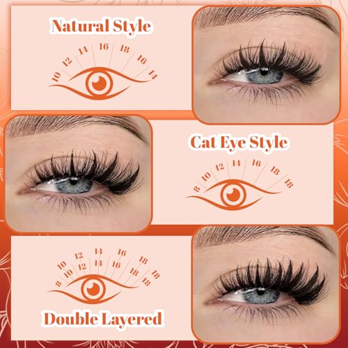 Fairy Manga Lash Clusters 8-18mm C Curl Eyelash Extensions 160Pcs