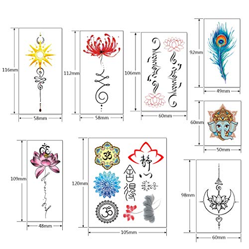 CARGEN Realistic Lotus Temporary Tattoos - 30 Sheets