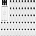Lnrueg 200 PCS 1OZ Travel Bottles with Flip Cap - 30 ml Clear Plastic Travel Size Containers, Portable Leak Proof Squeeze Bottles Refillable Empty Cosmetic Containers for Liquid Shampoo Lotion, Black